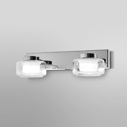 Ledvance - LED Sieninis vonios šviestuvas ORBIS FLAME 2xLED/5,5W/230V 3000/4000K IP44 chromas