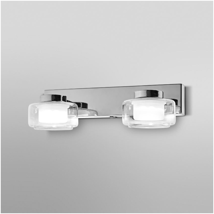 Ledvance - LED Sieninis vonios šviestuvas ORBIS FLAME 2xLED/5,5W/230V 3000/4000K IP44 chromas