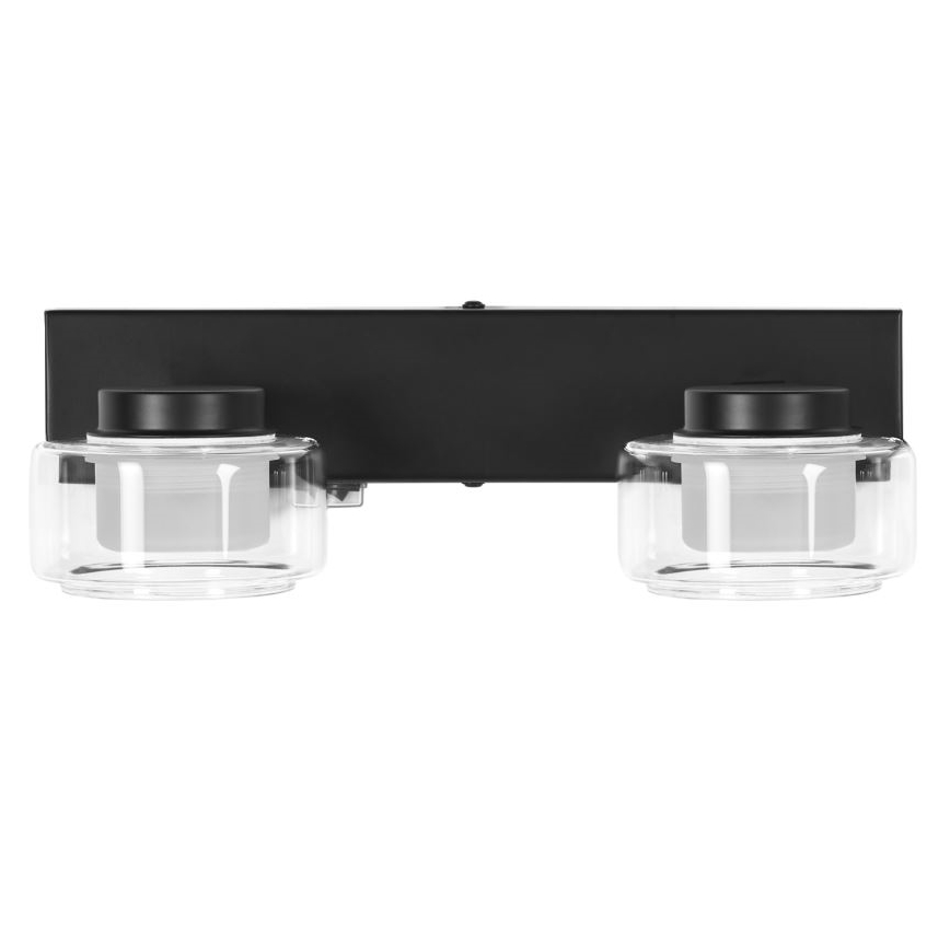 Ledvance - LED Sieninis vonios šviestuvas ORBIS FLAME 2xLED/5,5W/230V 3000/4000K IP44 juoda