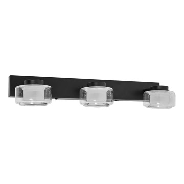Ledvance - LED Sieninis vonios šviestuvas ORBIS FLAME 3xLED/5,5W/230V 3000/4000K IP44 juoda