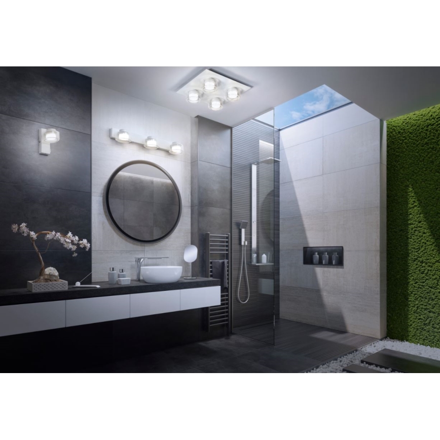 Ledvance - LED Sieninis vonios šviestuvas ORBIS FLAME 3xLED/5,5W/230V 3000/4000K IP44 balta
