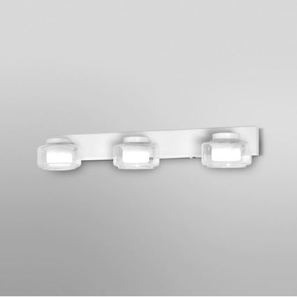 Ledvance - LED Sieninis vonios šviestuvas ORBIS FLAME 3xLED/5,5W/230V 3000/4000K IP44 balta