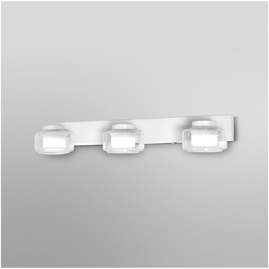 Ledvance - LED Sieninis vonios šviestuvas ORBIS FLAME 3xLED/5,5W/230V 3000/4000K IP44 balta