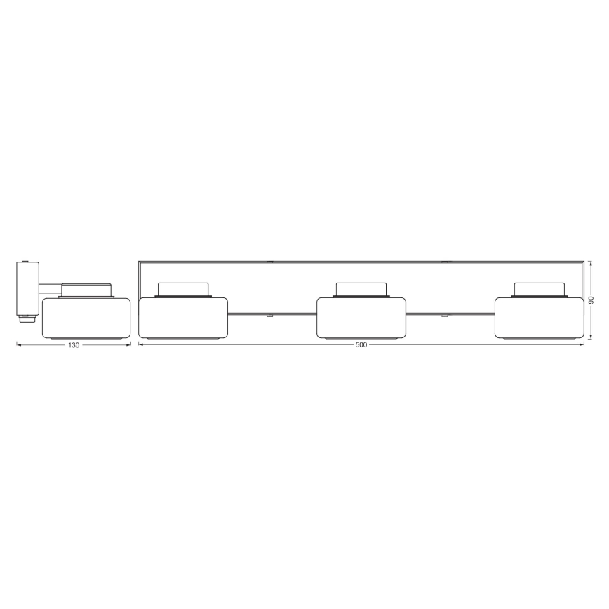 Ledvance-LED Sieninis vonios šviestuvas ORBIS FLAME 3xLED/5,5W/230V IP44 chromas
