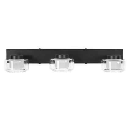 Ledvance - LED Sieninis vonios šviestuvas ORBIS FLAME 3xLED/5,5W/230V 3000/4000K IP44 juoda