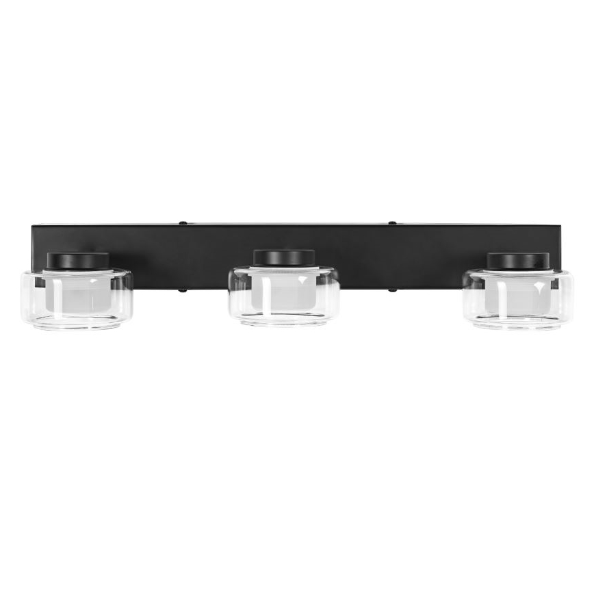 Ledvance - LED Sieninis vonios šviestuvas ORBIS FLAME 3xLED/5,5W/230V 3000/4000K IP44 juoda