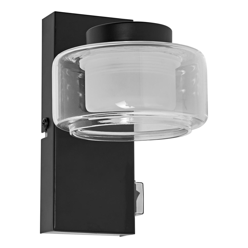 Ledvance - LED Sieninis vonios šviestuvas ORBIS FLAME LED/5,5W/230V 3000/4000K IP44 juoda