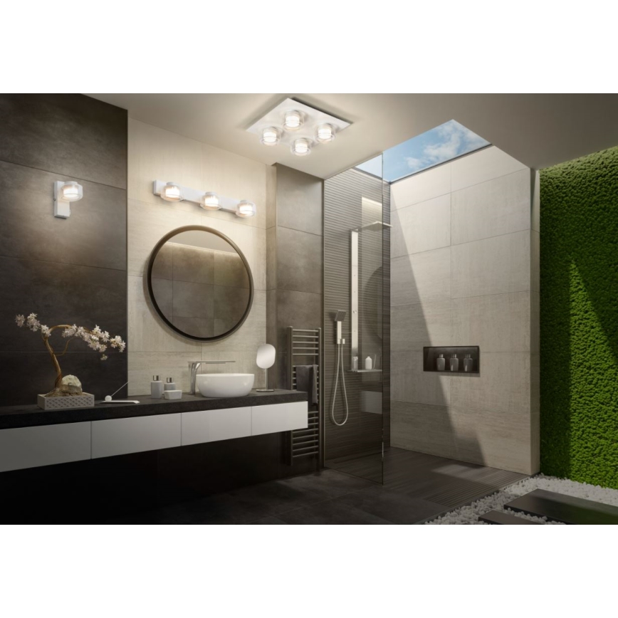 Ledvance - LED Sieninis vonios šviestuvas ORBIS FLAME LED/5,5W/230V 3000/4000K IP44 balta