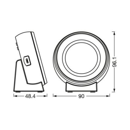 Ledvance-LED Skaitmeninis laikrodis su apšvietimu NIGHTLUX LED/0,3W/5V 3000/4000/6500K