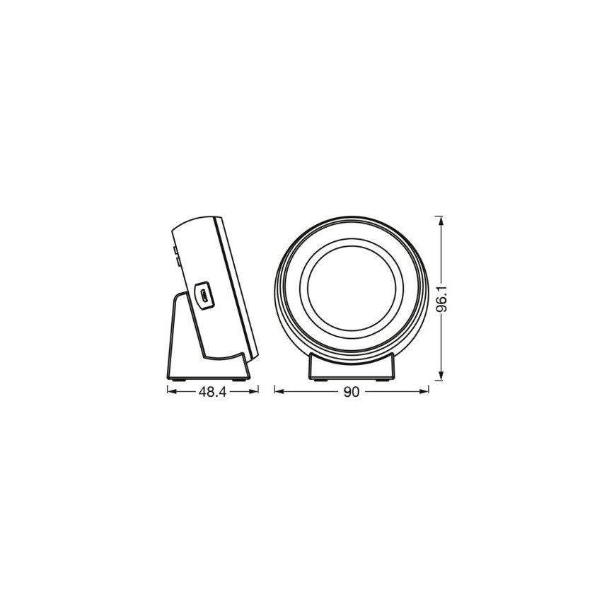 Ledvance-LED Skaitmeninis laikrodis su apšvietimu NIGHTLUX LED/0,3W/5V 3000/4000/6500K