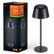 Ledvance - LED šviesos reguliavimas lauko rechargeable lempa TABLE LED/2,5W/5V IP54 juoda
