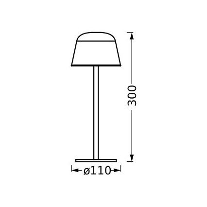 Ledvance - LED šviesos reguliavimas lauko rechargeable lempa TABLE LED/2,5W/5V IP54 juoda