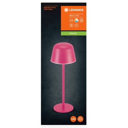 Ledvance - LED šviesos reguliavimas lauko rechargeable lempa TABLE LED/2,5W/5V IP54 raudona