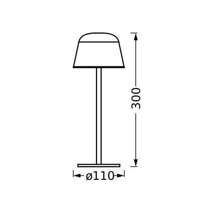 Ledvance - LED šviesos reguliavimas lauko rechargeable lempa TABLE LED/2,5W/5V IP54 raudona