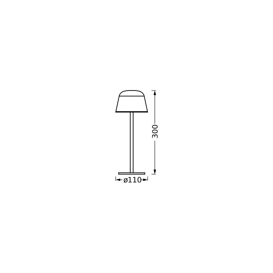 Ledvance - LED šviesos reguliavimas lauko rechargeable lempa TABLE LED/2,5W/5V IP54 smėlio spalva