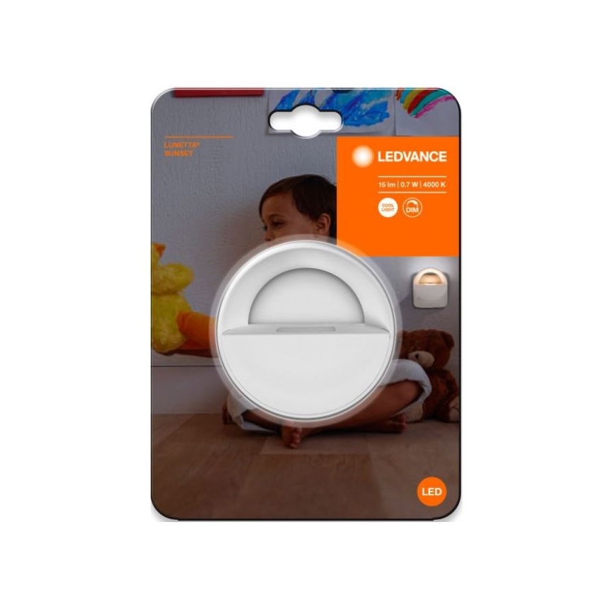 Ledvance - LED šviesos reguliavimas naktinis šviestuvas LUNETTA LED/0,7W/230V