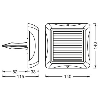 Ledvance - LED Pritemdomas saulės lempa ENDURA STYLE SOLAR LED/1,2W/3,7V 2000 mAh IP65