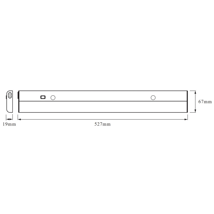 Ledvance - LED šviestuvas po spintelėmis su jutikliu FLAT LED/12W/230V 3000K