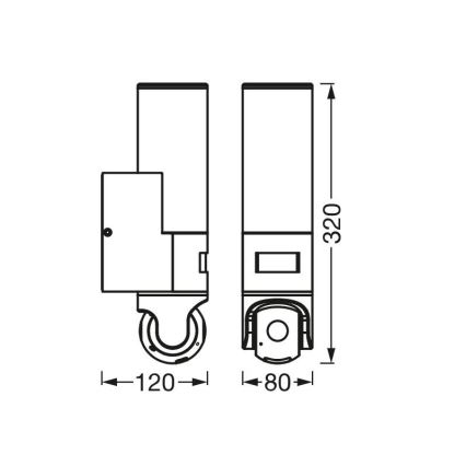 Ledvance - LED sieninis šviestuvas su jutiklis ir a Kamera SMART+ LED/16W/230V Wi-Fi IP44