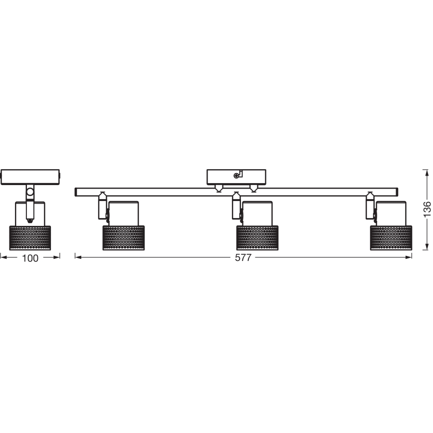 Ledvance - LED taškinis šviestuvas DECOR CORK 3xGU10/3,4W/230V