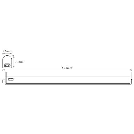 Ledvance - LED virtuvės šviestuvas, kabinamas po spintele BATTEN LED/8W/230V