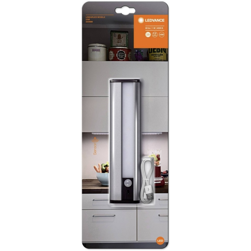 Ledvance - LED virtuvės šviestuvas, kabinamas po spintele su jutikliu MOBILE LED/1W/5V 1800 mAh