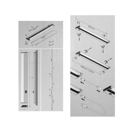 Ledvance - LED virtuvinis šviestuvas, kabinamas po spintele TURN LED/6W/230V