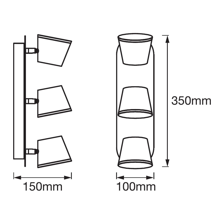 Ledvance - LED Vonios akcentinis šviestuvas SPOT 3xLED/7W/230V IP44 3000/4000K CRI 90 Ra
