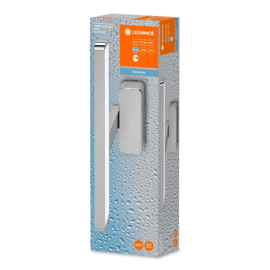 Ledvance - LED vonios veidrodžio apšvietimas DISC BAR LED/7W/230V 3000/4000K IP44