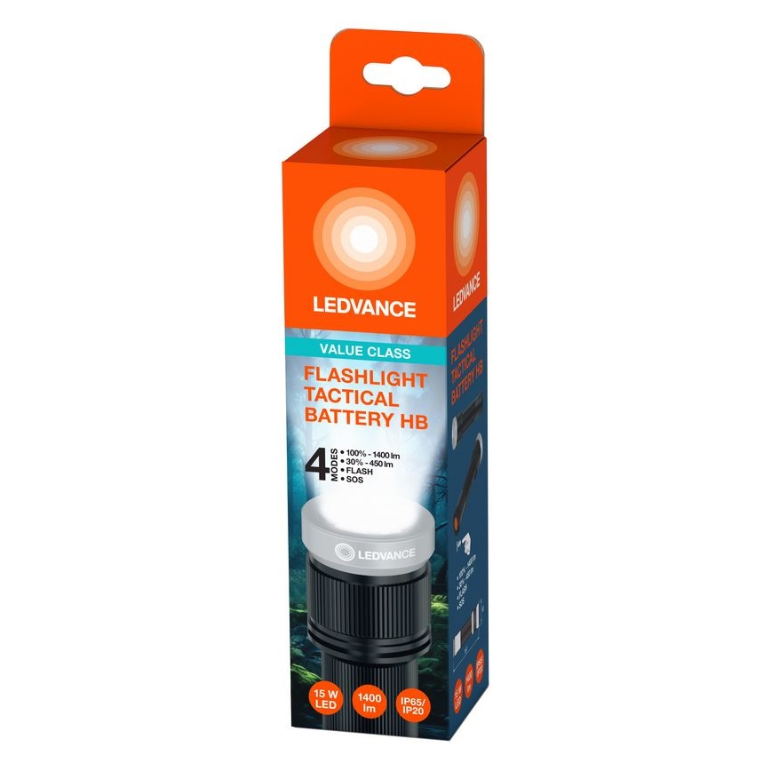 Ledvance - LED žibintuvėlis FLASHLIGHT LED/15W/6xAAA IP65