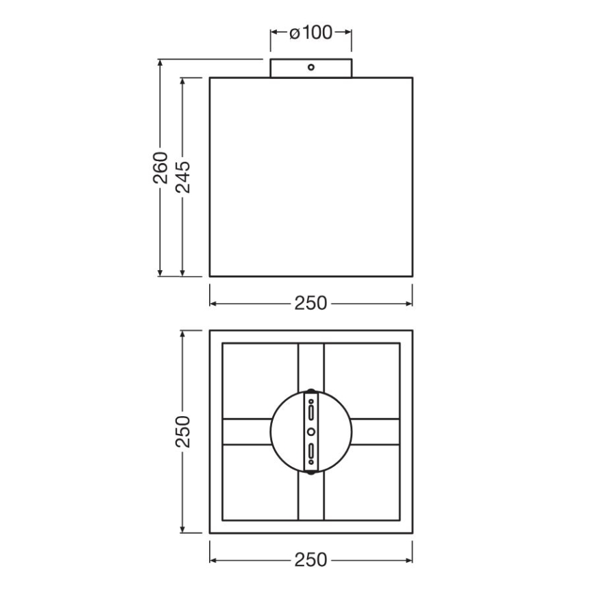 Ledvance - Lubinis šviestuvas DECOR CARDBOARD 1xE27/15W/230V 25x25 cm