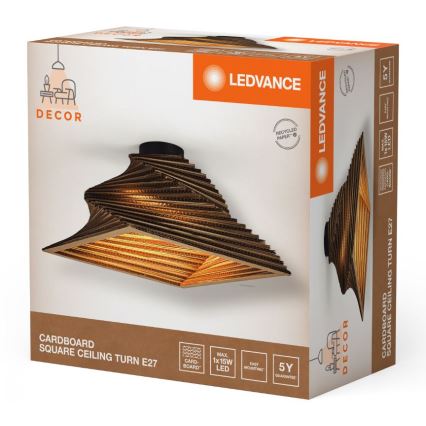 Ledvance - Lubinis šviestuvas DECOR CARDBOARD 1xE27/15W/230V 40x40 cm
