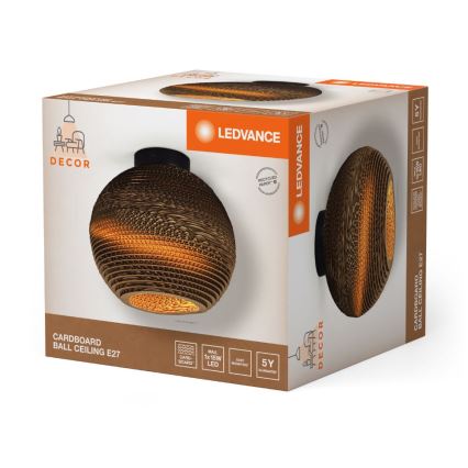 Ledvance - Lubinis šviestuvas DECOR CARDBOARD 1xE27/15W/230V diametras 26 cm