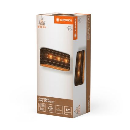 Ledvance - Lubinis šviestuvas DECOR CARDBOARD 3xE27/15W/230V
