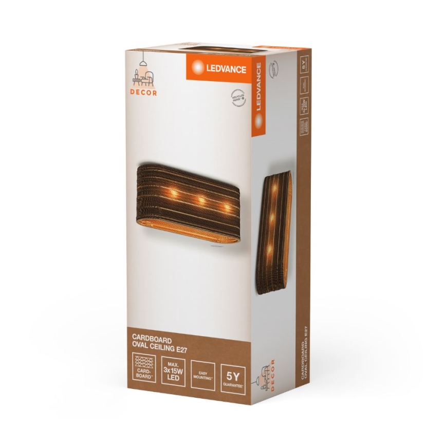 Ledvance - Lubinis šviestuvas DECOR CARDBOARD 3xE27/15W/230V