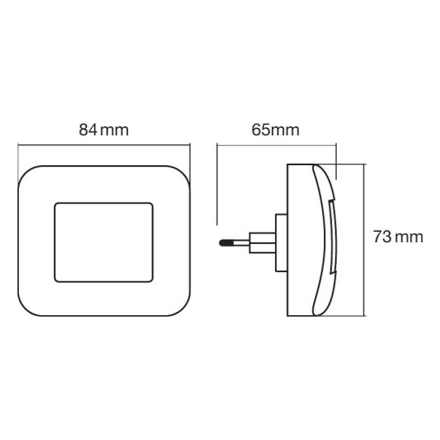 Ledvance - Naktinė LED lemputė su jutikliu LUNETTA LED/0,2W/230V 3000K