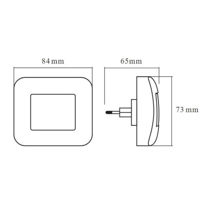 Ledvance - Naktinė LED lemputė su jutikliu LUNETTA LED/0,2W/230V