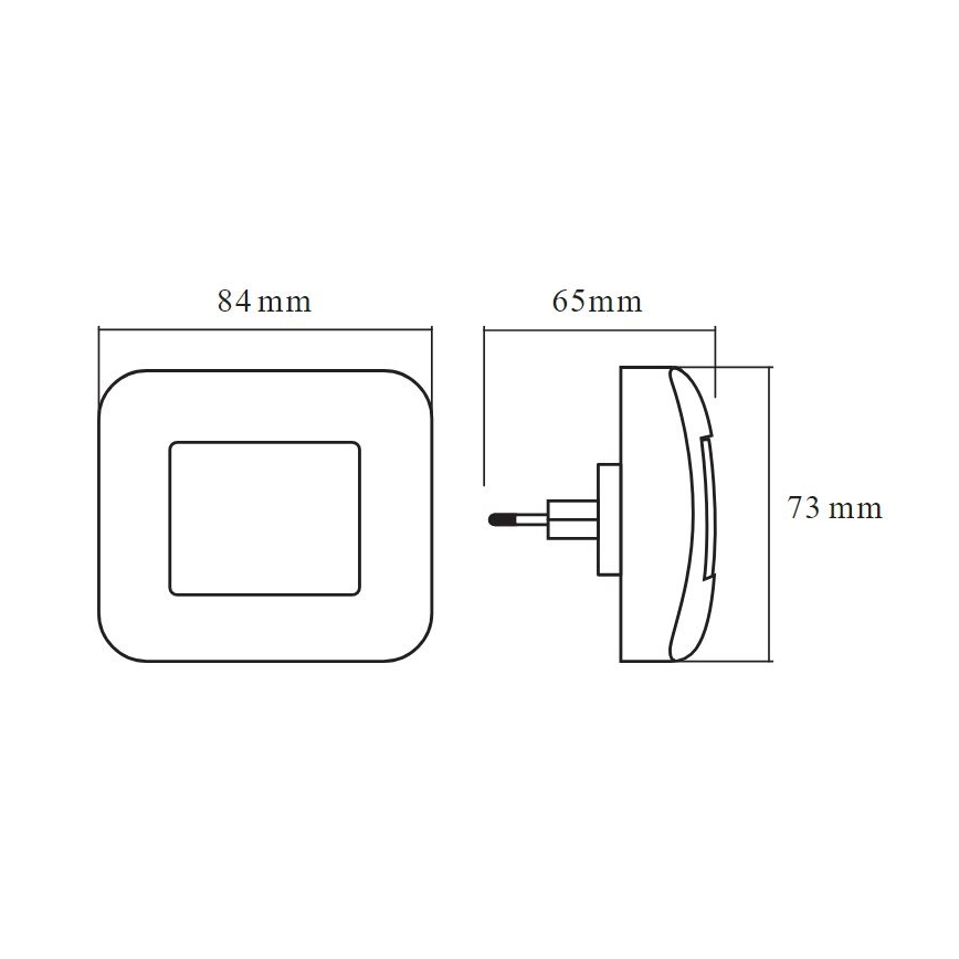 Ledvance - Naktinė LED lemputė su jutikliu LUNETTA LED/0,2W/230V
