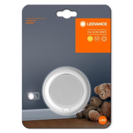 Ledvance - Naktinė LED lemputė su jutikliu LUNETTA LED/0,3W/230V 3000K