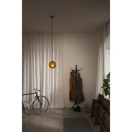 Ledvance - Pakabinamas sietynas BUBBLE 1xE27/40W/230V oranžinė d. 20 cm