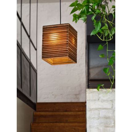 Ledvance - Pakabinamas sietynas DECOR CARDBOARD 1xE27/15W/230V 25x25 cm