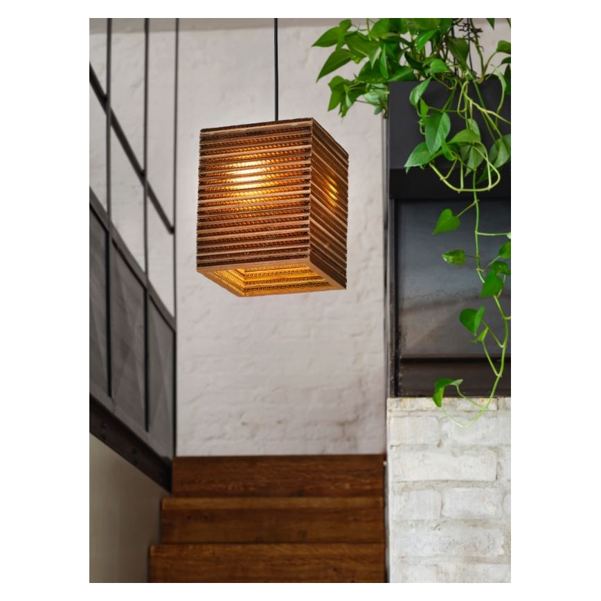 Ledvance - Pakabinamas sietynas DECOR CARDBOARD 1xE27/15W/230V 25x25 cm