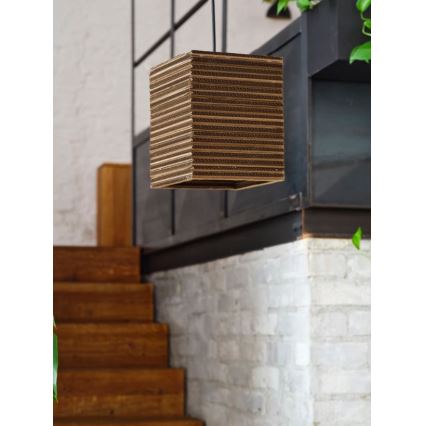 Ledvance - Pakabinamas sietynas DECOR CARDBOARD 1xE27/15W/230V 25x25 cm