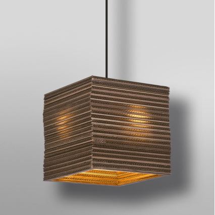Ledvance - Pakabinamas sietynas DECOR CARDBOARD 1xE27/15W/230V 25x25 cm