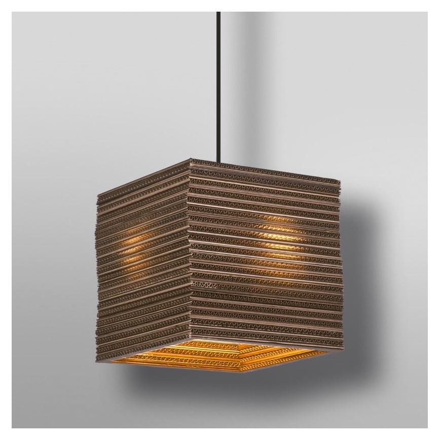 Ledvance - Pakabinamas sietynas DECOR CARDBOARD 1xE27/15W/230V 25x25 cm