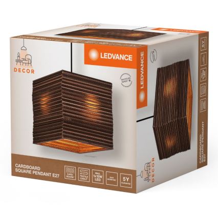 Ledvance - Pakabinamas sietynas DECOR CARDBOARD 1xE27/15W/230V 25x25 cm