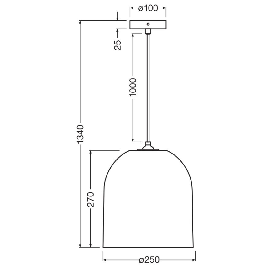 Ledvance - Pakabinamas sietynas DECOR CARDBOARD 1xE27/15W/230V diametras 25 cm
