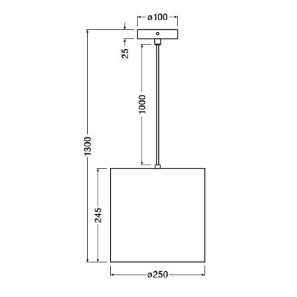 Ledvance - Pakabinamas sietynas DECOR CARDBOARD 1xE27/15W/230V diametras 25 cm