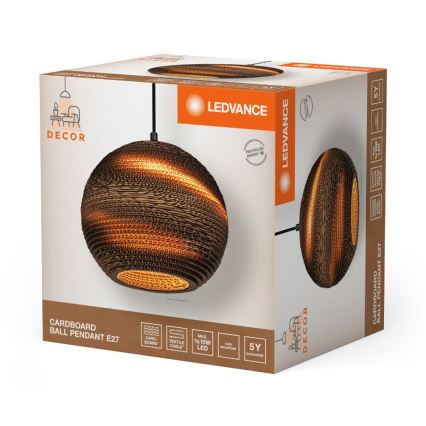 Ledvance - Pakabinamas sietynas DECOR CARDBOARD 1xE27/15W/230V diametras 26 cm