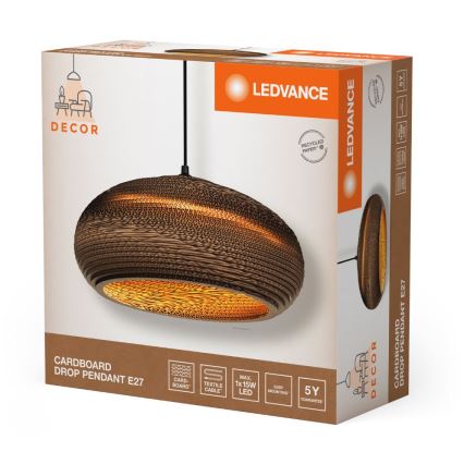 Ledvance - Pakabinamas sietynas DECOR CARDBOARD 1xE27/15W/230V diametras 40 cm